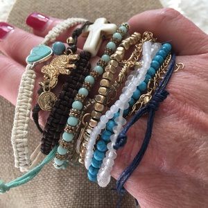 Beaded, Woven, Chain Bracelets